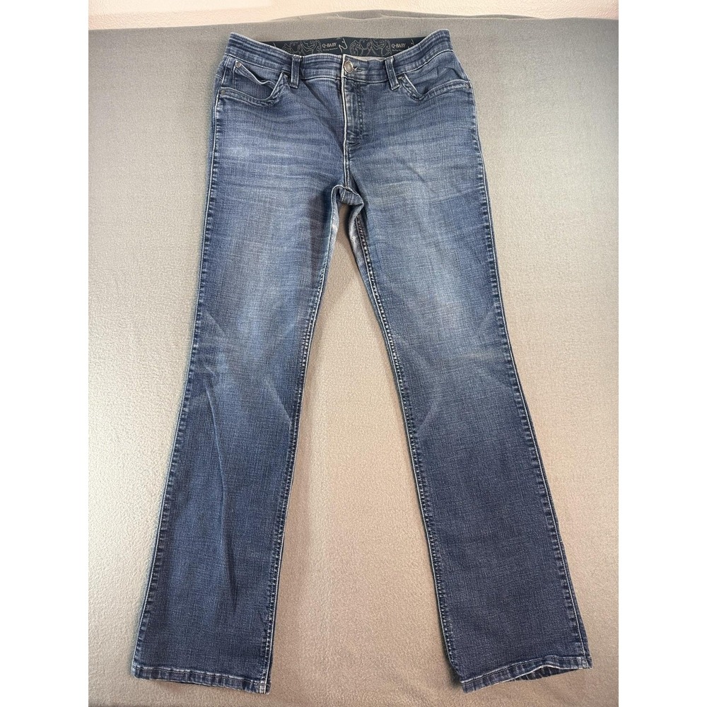 Wrangler Q-Baby Jeans Womens 32x31 Medium Blue Mid Rise Bootcut Denim